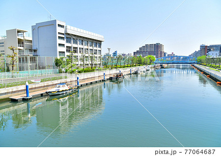 大富橋／小名木川より新高橋方面を望む(東京都江東区)【2021.4】 77064687