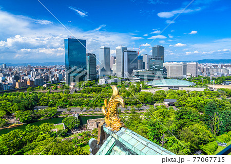 《大阪府》大阪城・都市風景 77067715