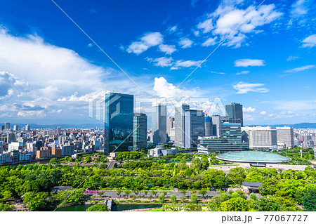 《大阪府》大阪城・都市風景 77067727