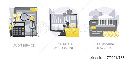 Business finance abstract concept vector illustrations. 77068523