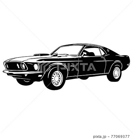 free vector clipart 1969 boss mustang