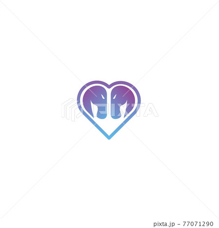 Horses in love logo design Horses in love logo design 77071290