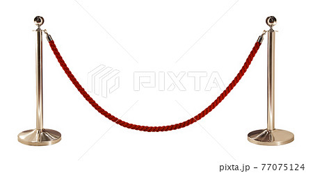 Silver racks with red restraining rope. 77075124