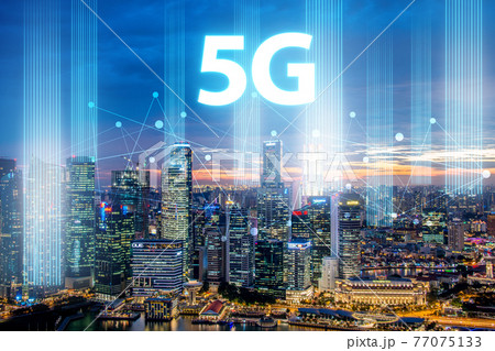 Concept of 5g networks in large cities 77075133