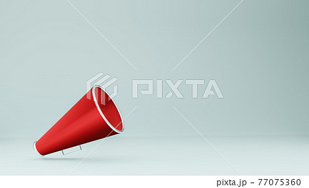 Megaphone speaker or megaphone loudspeaker 3D Rendering 77075360