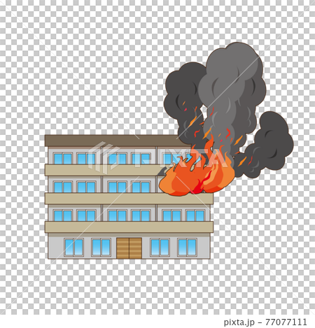 Image illustration of apartment fire 77077111