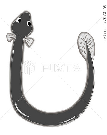 鰻 うなぎ 登りのイラストのイラスト素材