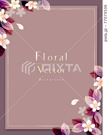 エレガントな花のベクターデザイン テンプレート 結婚式のイラスト素材