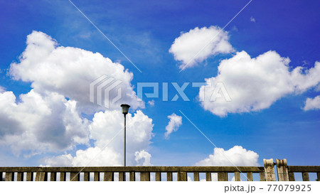 心地よい夏の鴨川の空模様 心地よい夏の鴨川の空模様 77079925
