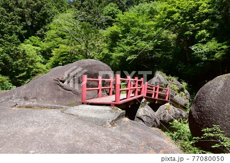 岐阜県鬼岩公園もみじ橋 岐阜県鬼岩公園もみじ橋 77080050