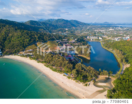 Aerial View of Naiharn beach Phuket Aerial View of Naiharn beach Phuket 77080401