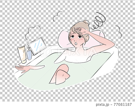 Cute woman bath time hot flashes Cute woman bath time hot flashes 77081187