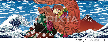 神奈川沖浪裏　歌舞伎役者　ロングバージョン 77081621