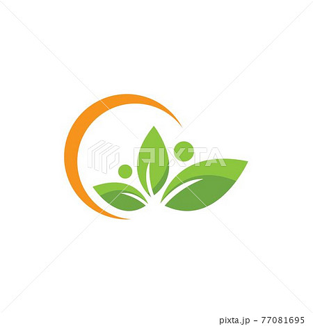 Green leaf logo 77081695