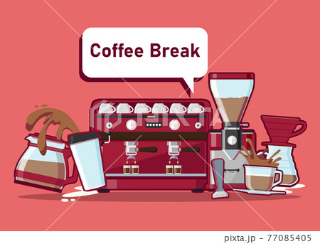 Coffee Break Of Coffee Cafe Vector Illustration のイラスト素材