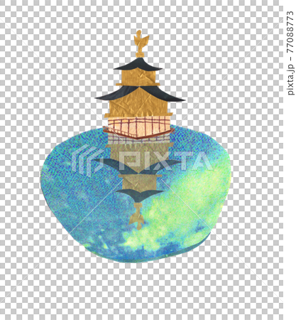 金閣寺反映在池塘里 金閣寺反映在池塘里 77088773