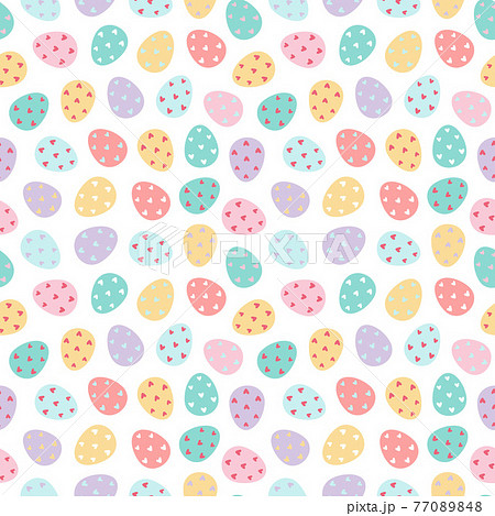 Easter eggs seamless pattern.Decorated Easter eggs 77089848