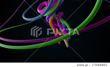 Twisted spirally cables abstract background. 77089862