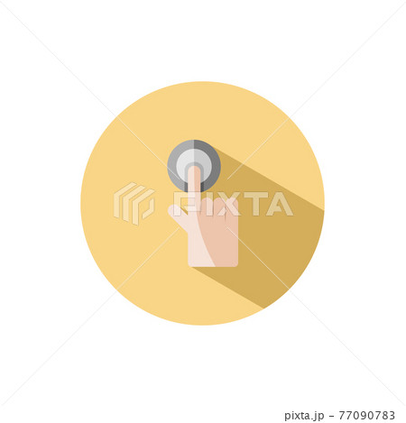 Hand selecting button. Finger touch and press...のイラスト素材 [77090783] - PIXTA