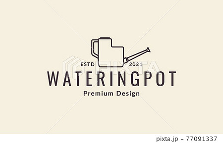 lines watering pot logo vector symbol icon design graphic illustration 77091337