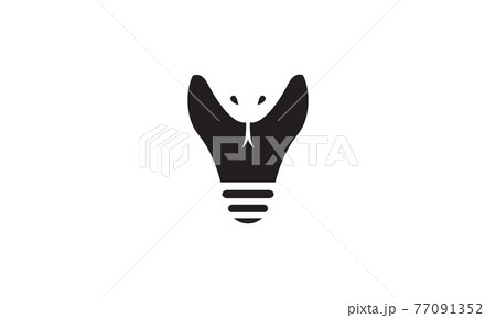 cobra with lamp logo vector symbol icon design graphic illustration 77091352