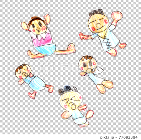 子供が描いた赤ちゃんの絵 77092384