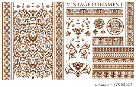 ビンテージオーナメントセット。 77093614