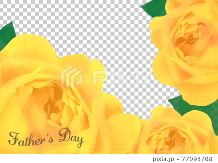 父の日 黄色いバラが咲き乱れる背景素材のイラスト素材