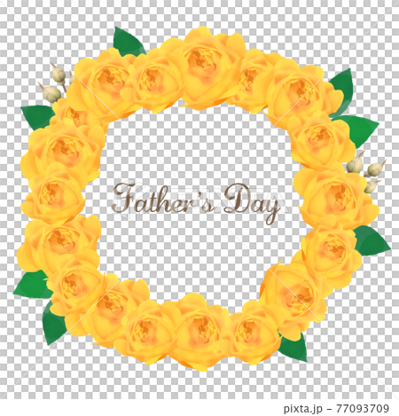 Father's Day Yellow Rose Wreath 77093709