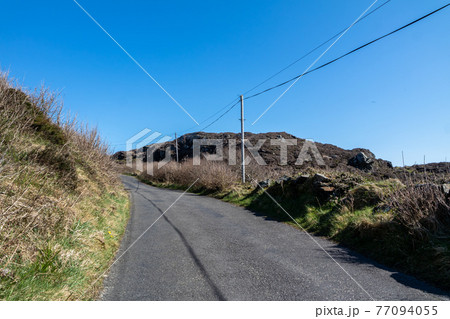 Utility Pole and lines for transmission of electricity and communication to dwellings in rural Ireland Utility Pole and lines for transmission of electricity and communication to dwellings in rural Ireland 77094055