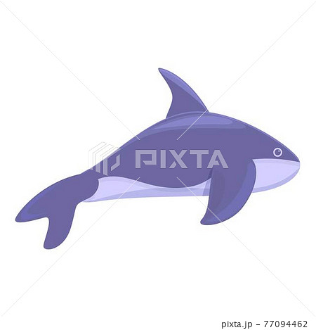 Giant killer whale icon, cartoon style 77094462