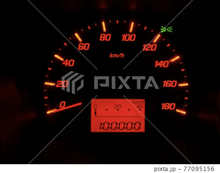 車のメーター　10万km 77095156