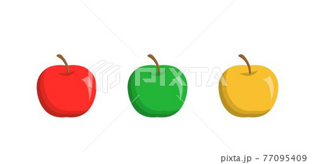 リンゴ アップル 林檎のイラスト素材