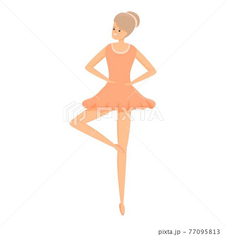 Figure ballerina icon, cartoon style - Stock Illustration [77095813] - PIXTA