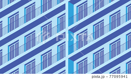 Isometric Building Facade Illustrationのイラスト素材