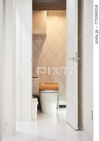 スタイリッシュなトイレ 77096008