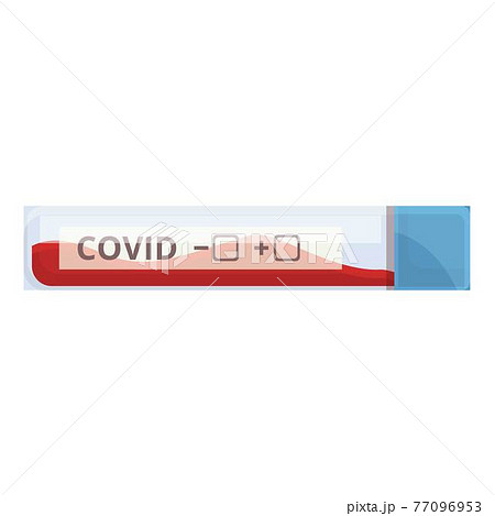 Covid test blood icon, cartoon style 77096953