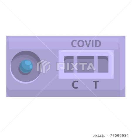 Covid test result icon, cartoon style 77096954
