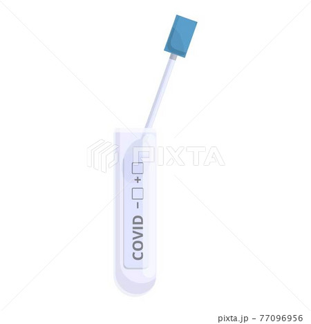 Covid test syringe icon, cartoon style 77096956