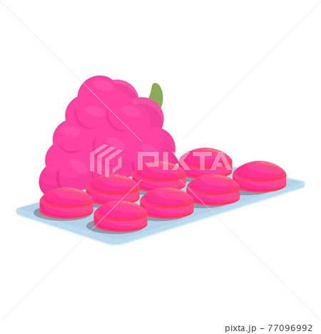 Forest berry cough drops icon, cartoon style Forest berry cough drops icon, cartoon style 77096992