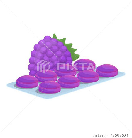 Berry cough drops icon, cartoon style 77097021