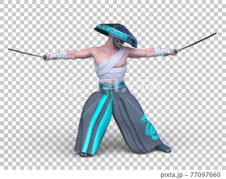 二刀流の剣士 77097660