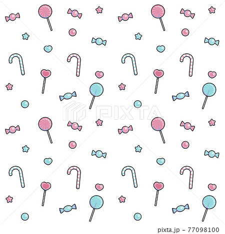 ミルキーなキャンディのシームレスパターンのイラスト素材