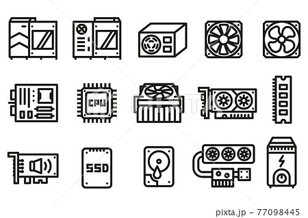 Computer hardware icon.  77098445