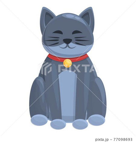 Maneki lucky cat icon, cartoon style Maneki lucky cat icon, cartoon style 77098693