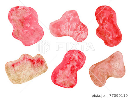 Watercolor Vector Stain Isolated White Background 77099119