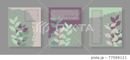 Botanical Cover Page Design Template Botanical Cover Page Design Template 77099121