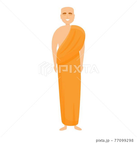 Indian priest icon, cartoon style Indian priest icon, cartoon style 77099298