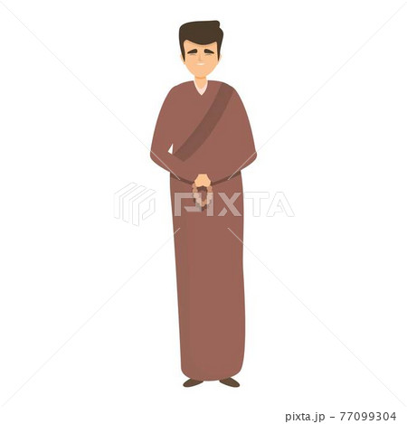 Hindu priest icon, cartoon style Hindu priest icon, cartoon style 77099304