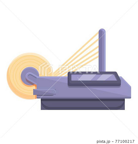 Cotton thread production icon, cartoon style 77100217
